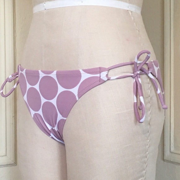 VS Smoky Lilac String Tie Bikini Swimsuit Bottoms - Picture 4 of 9